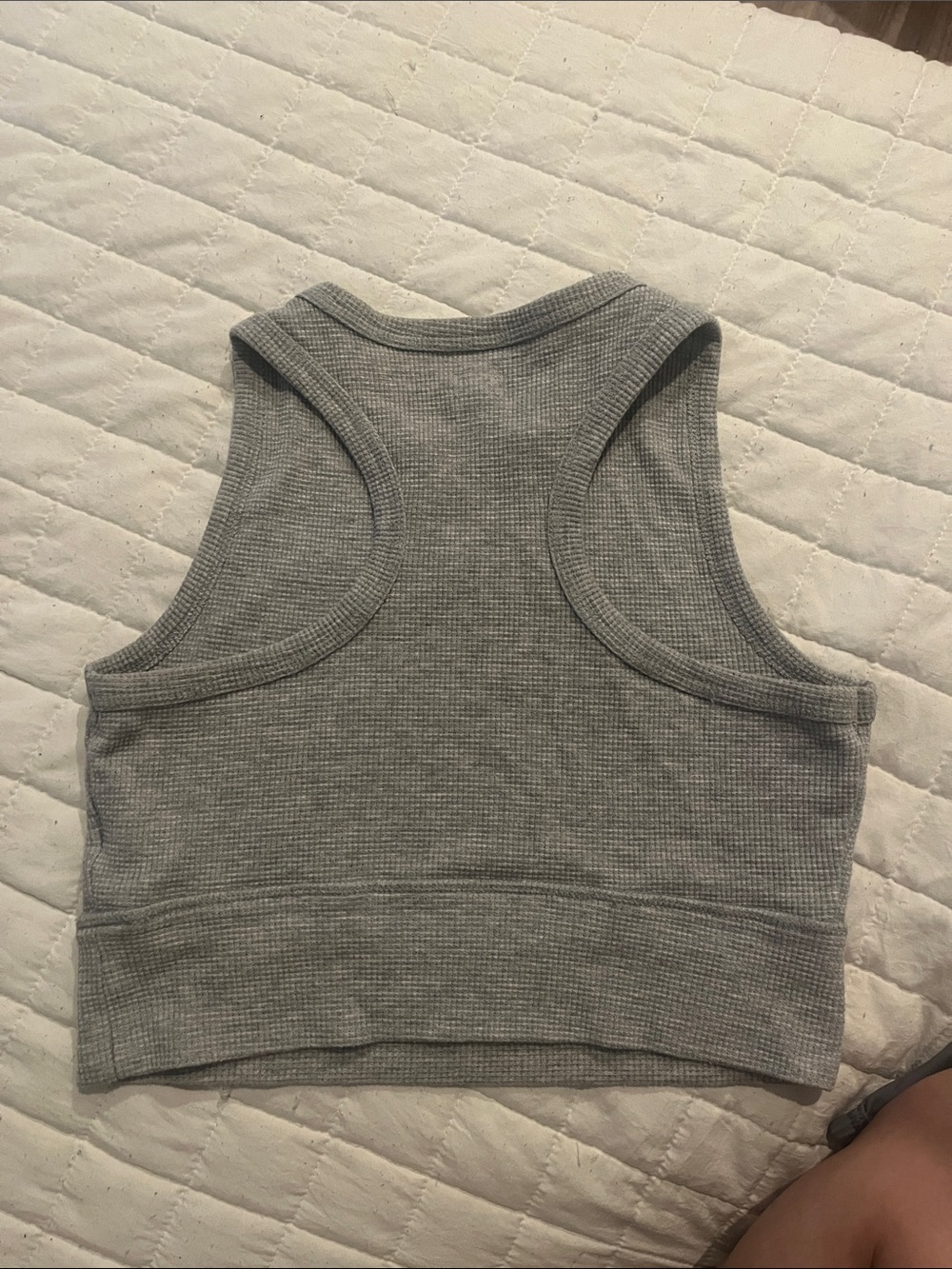 SO Gray Racerback Ribbed Cropped Tank - Picture 2 of 4